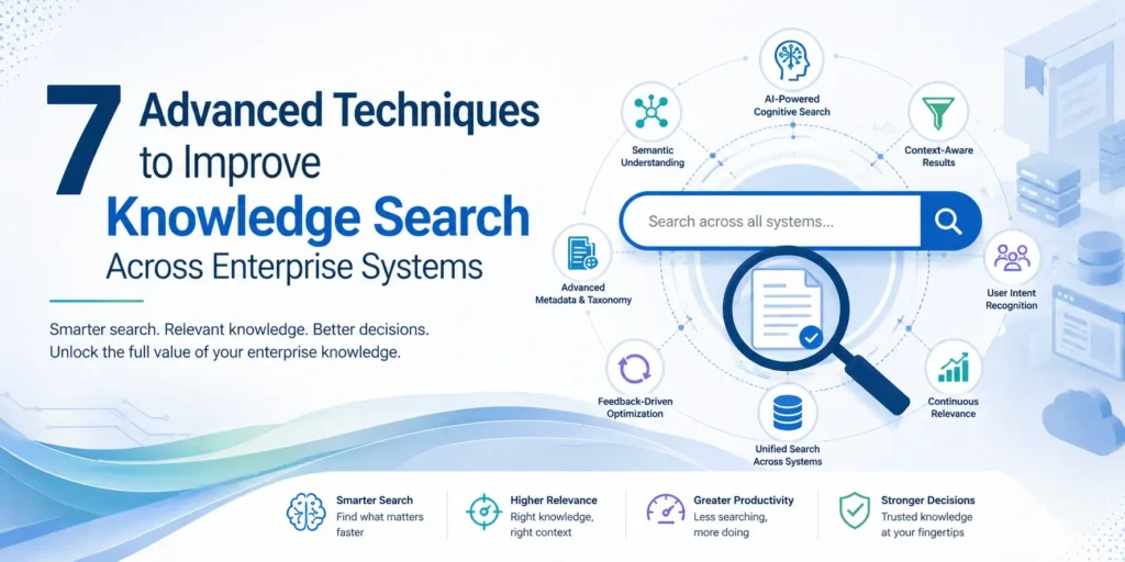 7 Advanced Techniques to Improve Knowledge Search Across Enterprise Systems